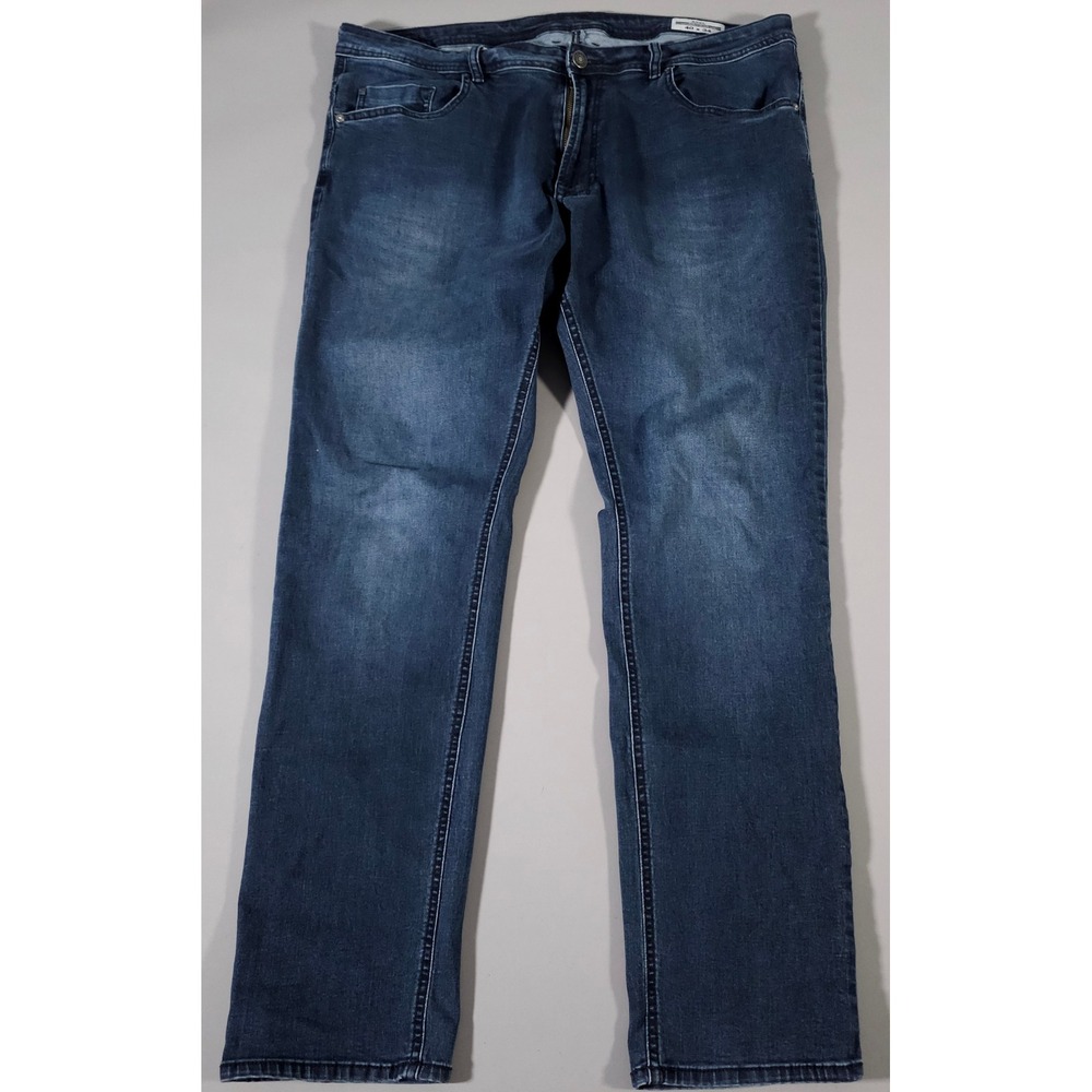 Buffalo David Bitton Axel Slim Stretch Jeans Mens 40x34 Blue Dark Wash Denim